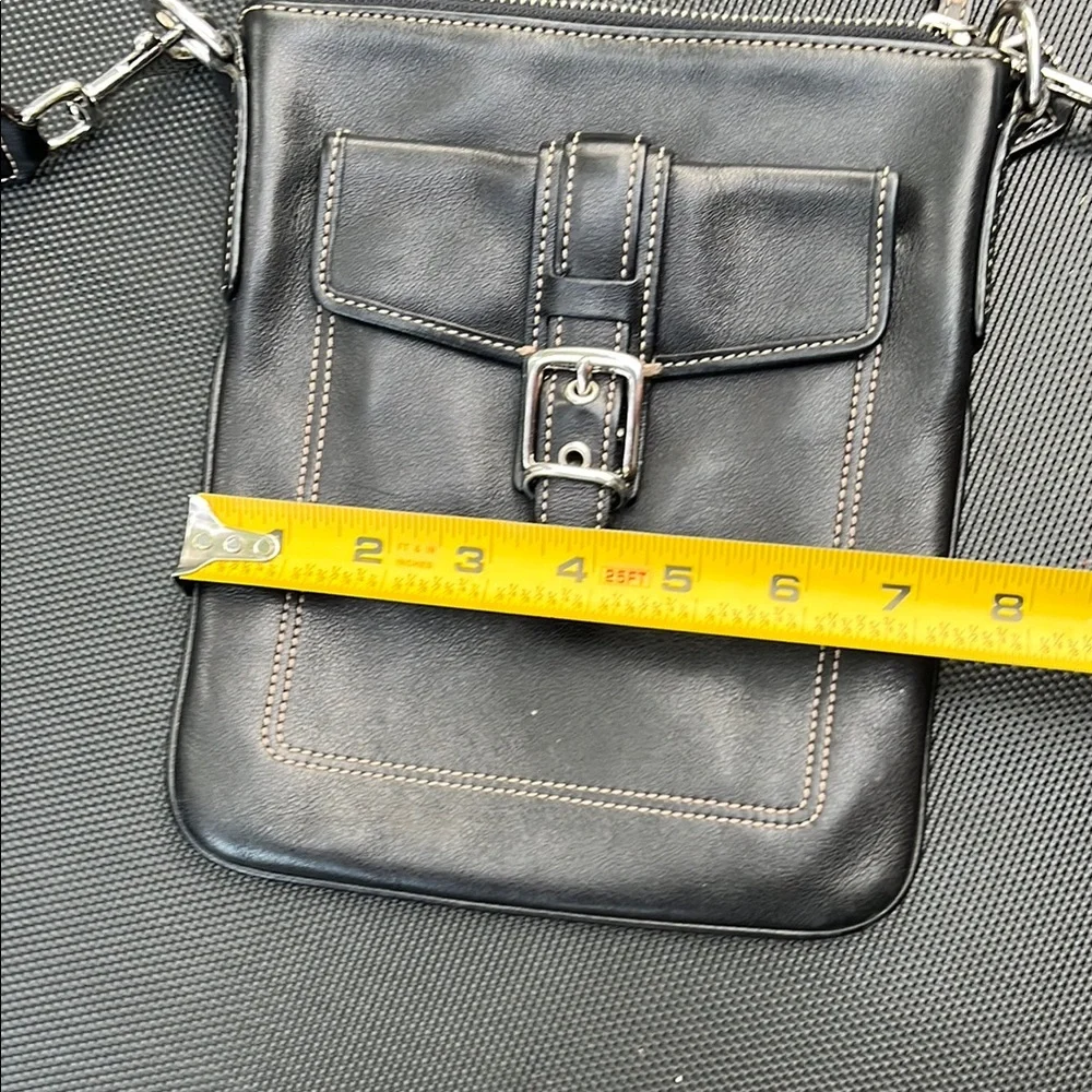 Coach‎ purse Black Leather womens Crossbody Bag soho